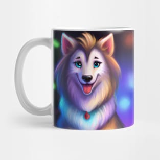 Cute Siberian Husky Drawing Mug